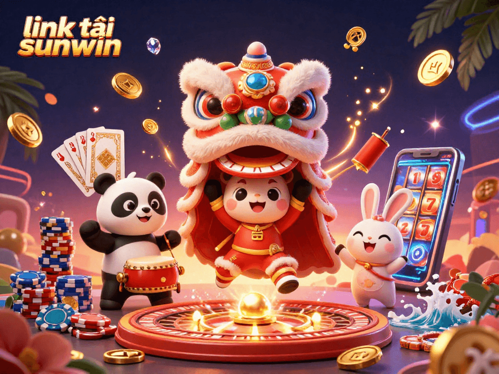 Experience excitement with link tải sunwin featuring vibrant characters in a lively casino scene.