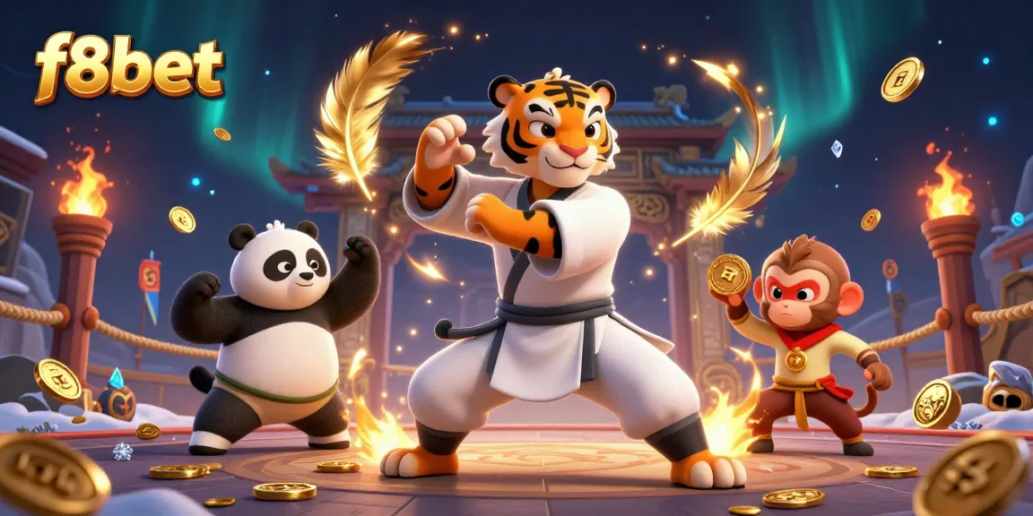Experience thrilling moments at f8bet with a 3D tiger master and panda, embodying fun gaming.
