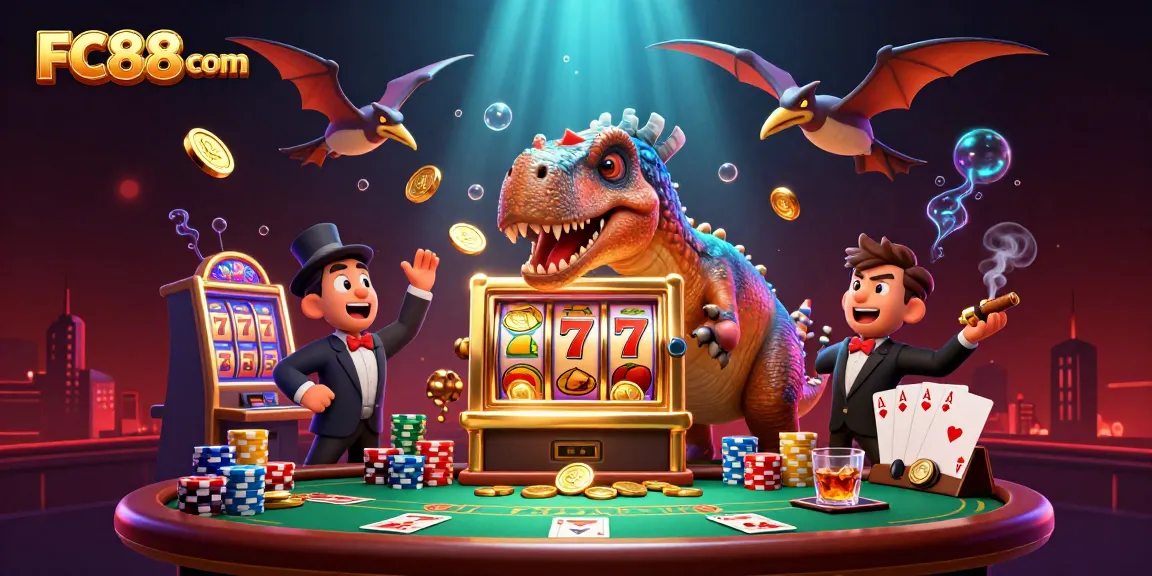 Experience thrilling moments at FC88 com with a dinosaur-inspired gaming adventure, featuring dynamic gambling elements.
