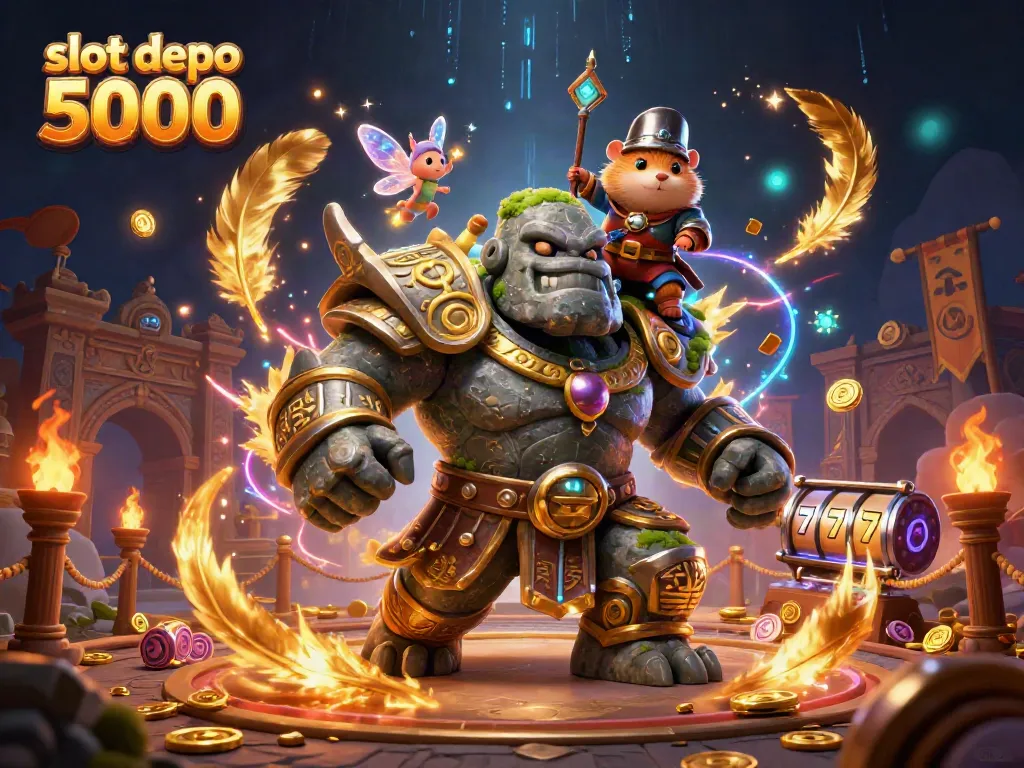 Experience thrilling gameplay with slot depo 5000 as ancient guardians come to life in a magical casino.