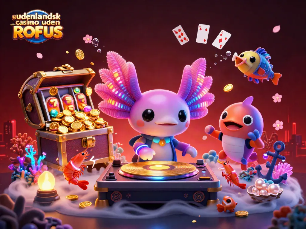 Experience udenlandsk casino uden ROFUS with vibrant underwater casino elements and lively characters.