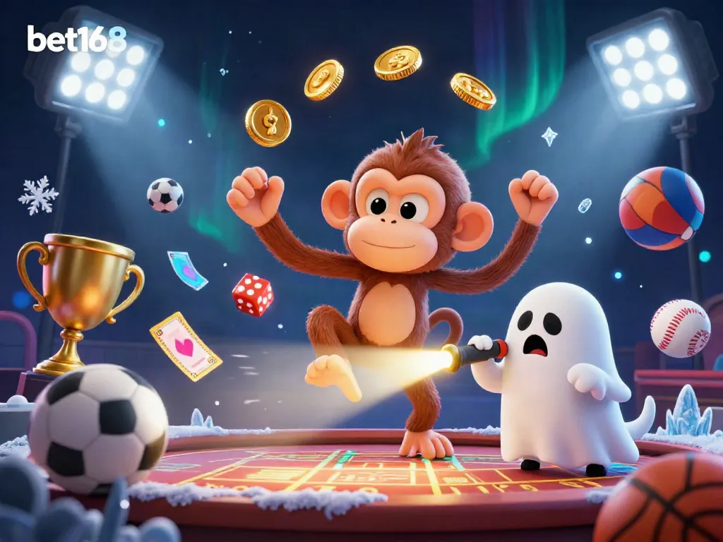 Experience thrilling casino fun with bet168 in a vibrant, engaging 3D scene packed with excitement and action.