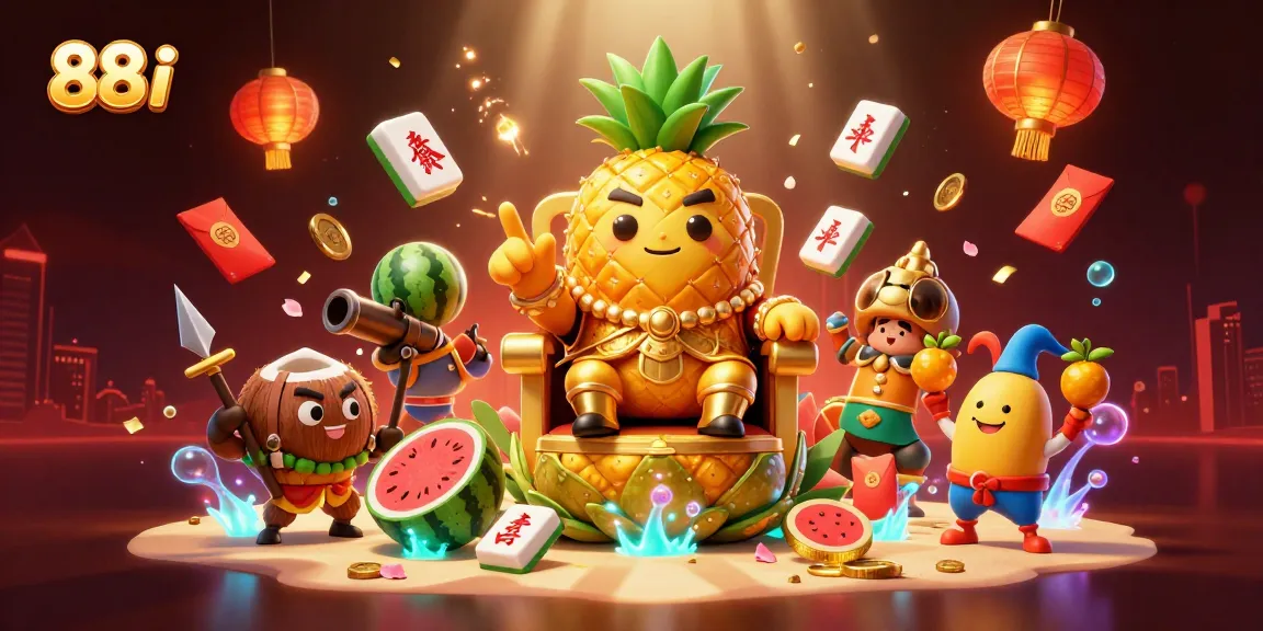 Experience thrilling games at 88 i with vibrant visuals and exciting characters in a dynamic casino scene.