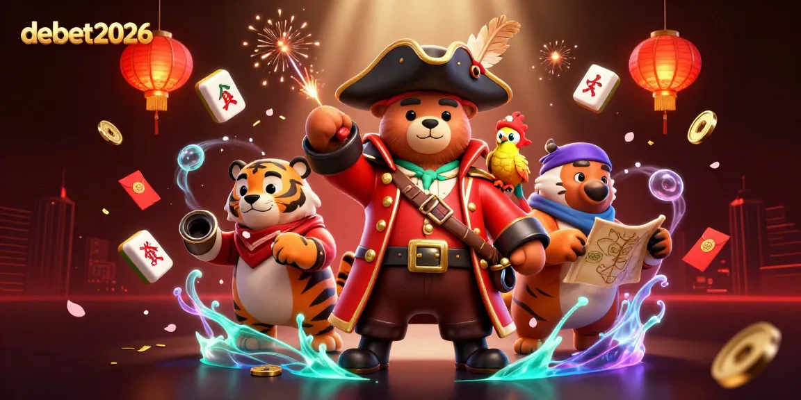 Join the fun and adventure on debet2026 as pirate characters engage in exciting casino games.