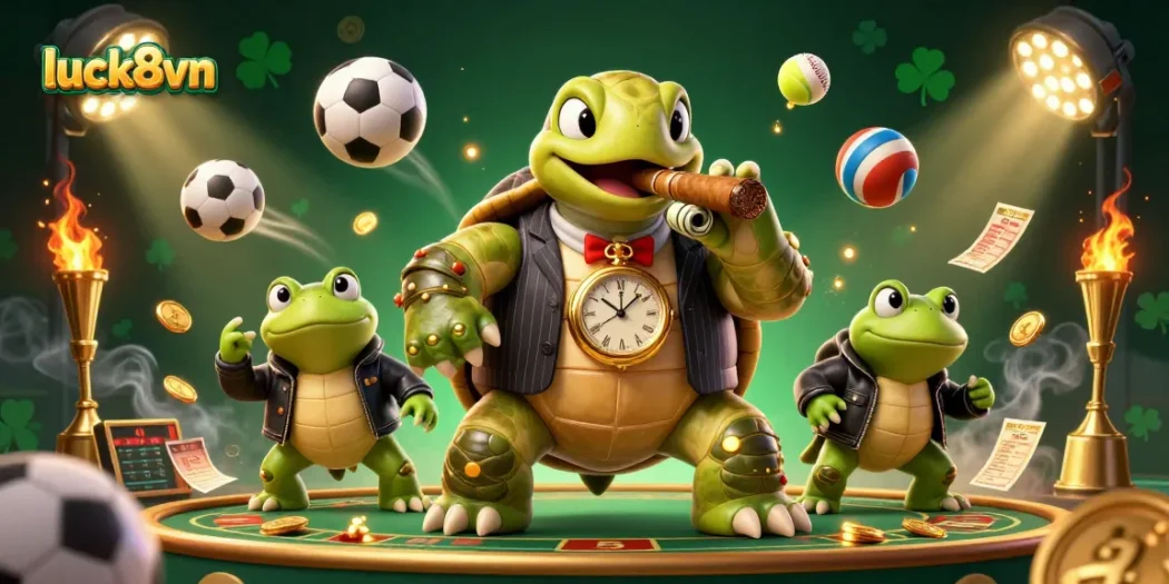Use luck8vn to bet and win with a themed casino illustration showcasing action-packed elements