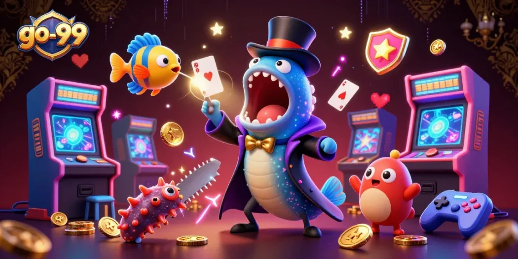 Experience thrilling gaming at go-99 with a magical sea-themed casino illustration.