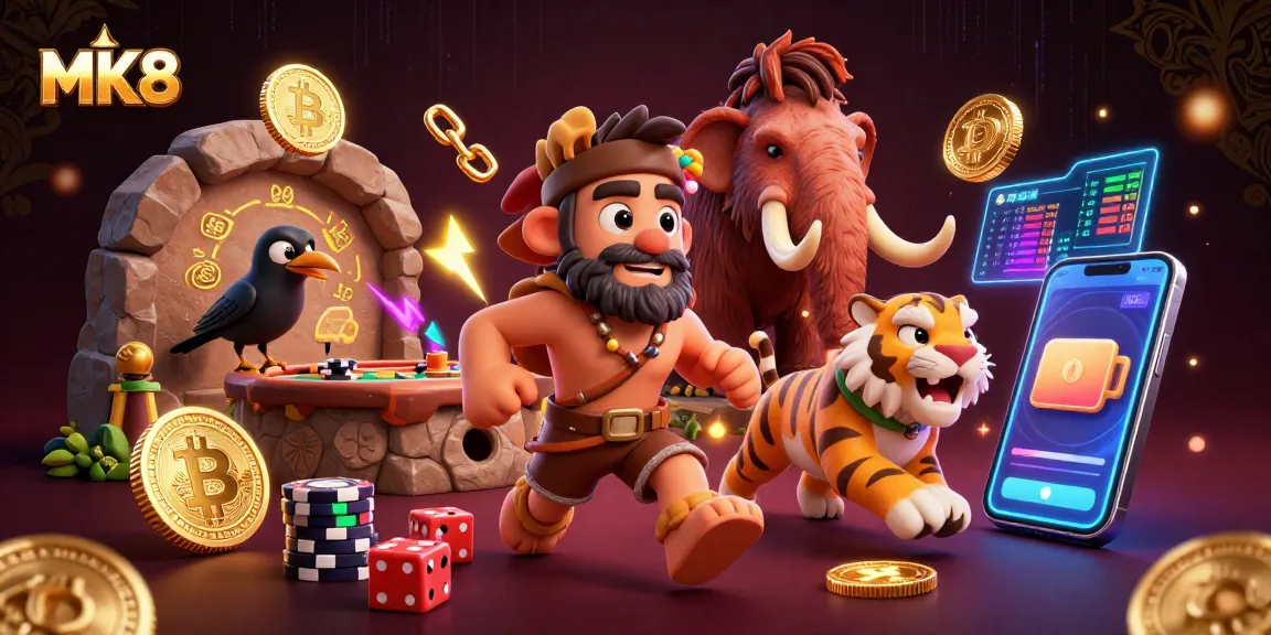 Experience thrilling action at MK8's engaging prehistoric casino with unique gaming elements.