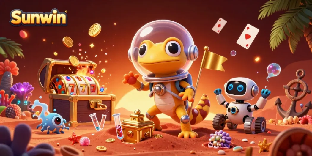 Sunwin turns gaming into an adventure, with a Martian gecko discovering a golden casino on Mars.