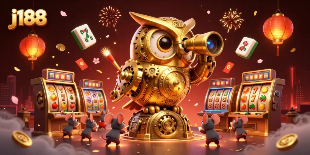 Experience thrilling wins with j188 in this vibrant casino scene featuring exciting slot elements.