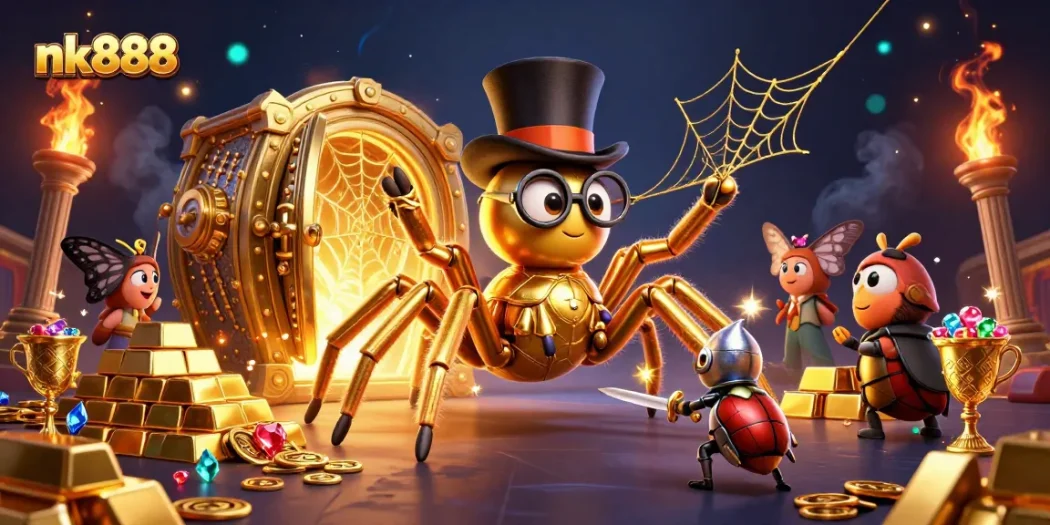 Engage in thrilling gameplay at nk888 with vibrant casino elements and characters.