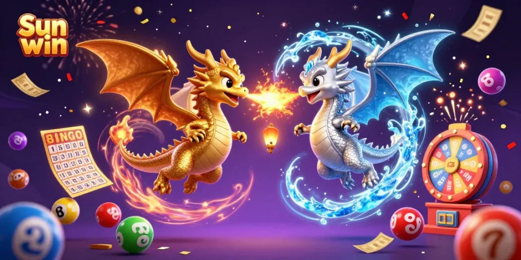 Spin to win with Sun win's engaging lottery elements and colorful characters in action.