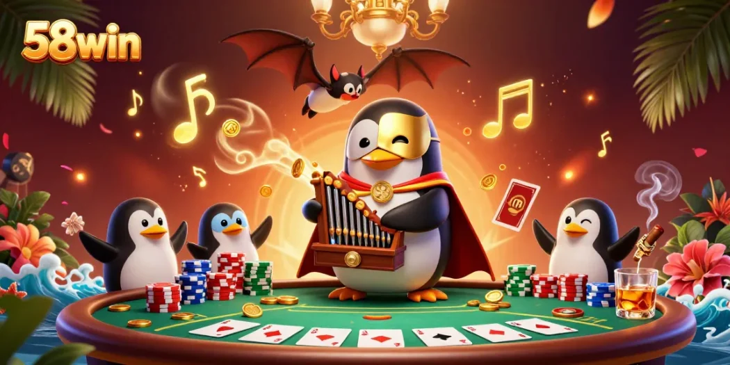 Experience thrilling gaming action at 58win with a vibrant poker scene and golden winnings.