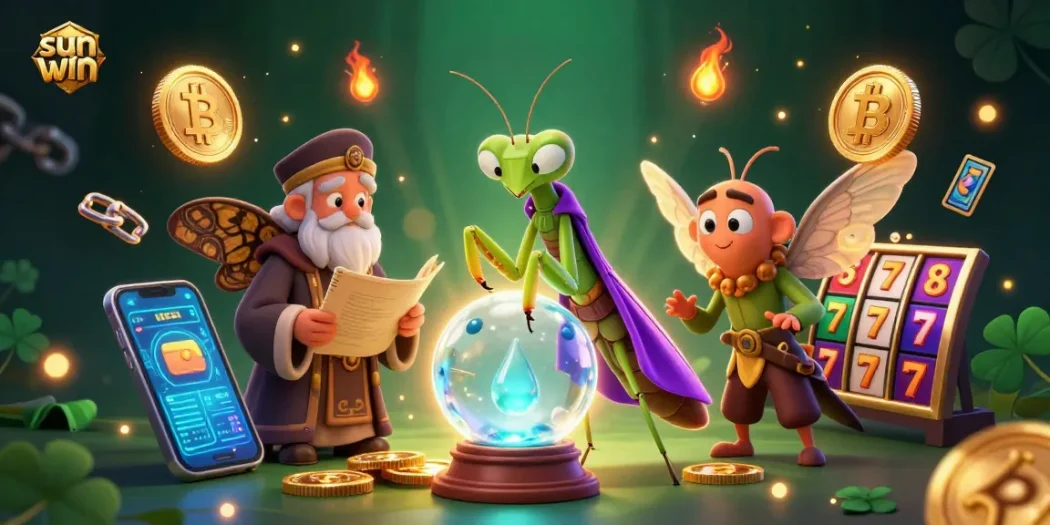 Experience the thrill of gambling with sun win featuring 3D characters amidst vibrant slot reels.