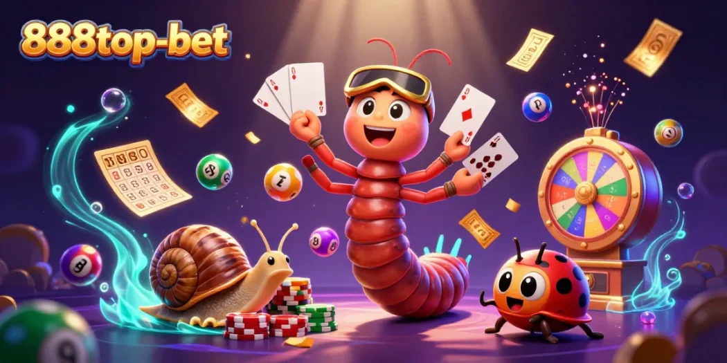 Engage with the exciting world of 888top-bet, featuring dynamic lottery elements and a festive casino atmosphere.