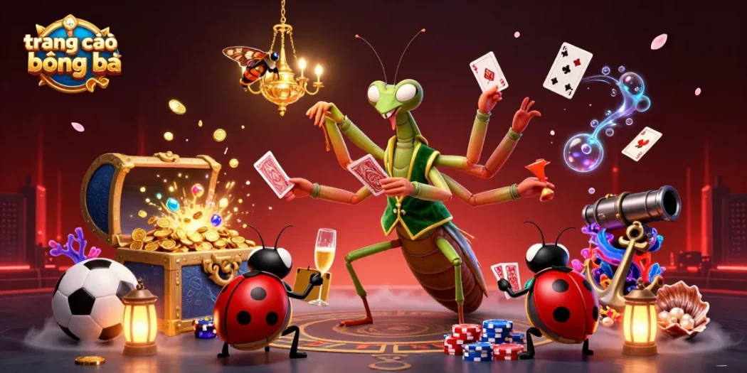 Experience the excitement of trang cá độ bóng đá with dynamic sports-themed casino elements in this vibrant illustration.